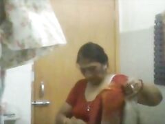 Sexy Mature Indian Milf Undressing her saree In Bathroom Teaser Video