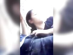 Indian College couple in canteen blowjob