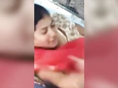 Indian Aunty Sexy Boobs Cleavage in Train